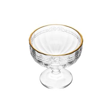 Imagem de LYOR - Taça para Sobremesa de Cristal Ecológico com Fio de Ouro Imperial 200ml