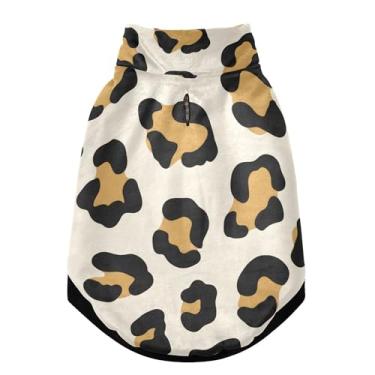 Imagem de SEHANY Casaco de cachorro marrom com estampa de leopardo para cães pequenos, superquente à prova de vento, jaqueta de inverno macia e aconchegante para clima de neve fria com coleira para animais de