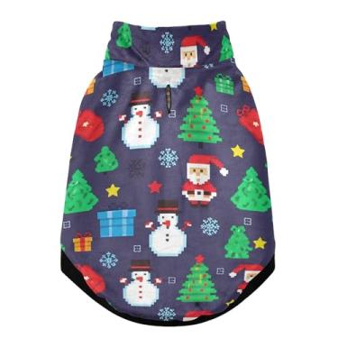 Imagem de SEHANY Casaco de Natal para cães pequenos, super quente à prova de vento, jaqueta de inverno macia e aconchegante para animais de estimação para clima frio na neve com trela, casaco para animais de