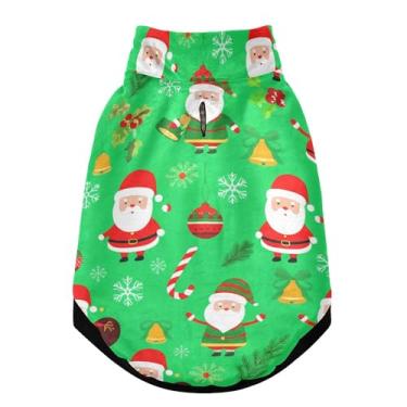 Imagem de SEHANY Casaco de Natal para cães pequenos, super quente, à prova de vento, jaqueta de inverno, macia, aconchegante para animais de estimação, moletom para clima frio na neve com trela, casaco para