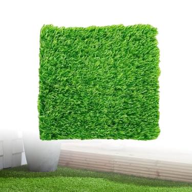 Imagem de Relva artificial, azulejos de piso interligados 30 x 30 cm - 1 ㎡ Tapete de grama para varanda pátio exterior jogo americano falso 22 peças