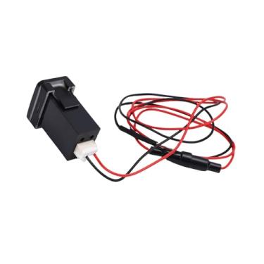 Imagem de RiToEasysports Adaptador de Carregamento de Carro 12V 24V Tipo C QC3.0, Carregador Rápido Tomada de Alimentação USB de Porta Dupla Com Cabo de 80 Cm, 35 Minutos de Carga de 80% para Smartphones FJ