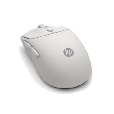 Imagem de Mouse Sem Fio HP 400 Quiet – Cliques Silenciosos, Design em Silicone Durável, Conexão Bluetooth e 2.4GHz, 6000 DPI, Bege (AZ7B4AA)