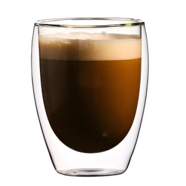 Imagem de Copo Duo Vidro Premium 350ml Parede Dupla Térmico para Chá Café Suco Capuccino Dolce Gusto Elegante (1)