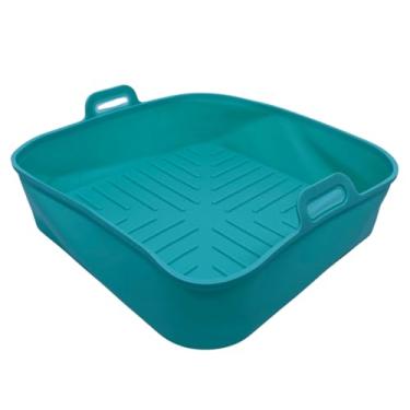 Imagem de Forma de Silicone para Air Fryer, Praticidade e Zero Sujeira, Azul Turquesa