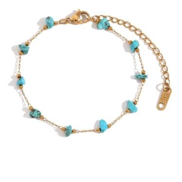Imagem de Lume&Thread Pulseira de colar de cristal natural banhada a ouro 18 k, colares e pulseiras femininas ajustáveis, joias que trazem sorte para as pessoas, presente para a família, amantes, amigos, Medium