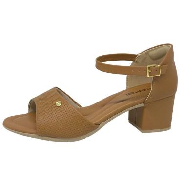 Imagem de Sandalia Feminina Salto Medio Bloco Dia a Dia Comfortflex