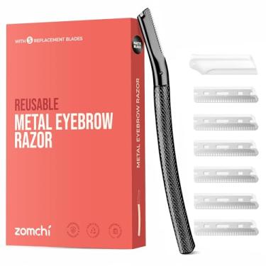 Imagem de ZOMCHI Eyebrow Razor, Face Razors for Women&Men, Eyebrow Trimmer Shaper with Precision Cover,Facial Shaver with 6 Blades (Black)