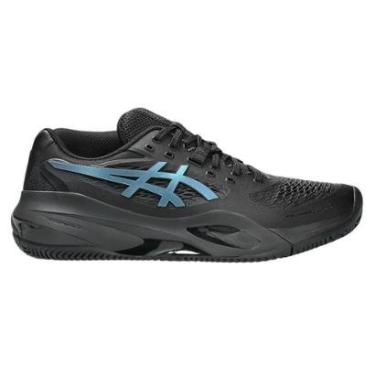Imagem de Tênis Asics Gel Resolution X Clay Night Energy Preto e Azul Masculino-Masculino