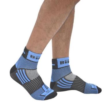 Imagem de Meia para ciclista masculina cano curto em microfibra Apollo., Azul