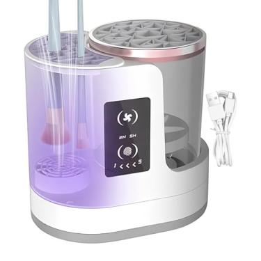 Imagem de Máquina de Limpeza para Pincéis de Maquilhagem - E Secadora Portátil - Ferramenta de Limpeza para Pincéis Pronto a Usar com Suporte - Para Rotina Diária Viagem de Maquiagem Casa