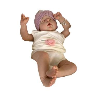 Imagem de Boneca Reborn De 22 Polegadas Com Toque Realista NPK Alexis Tamanho Ne