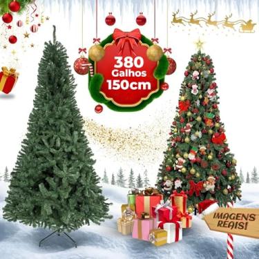 Imagem de Árvore de Natal Grande Real 150cm 380 Galhos e Pé de Ferro