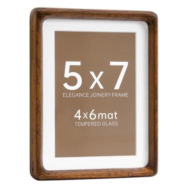 Imagem de Moldura para fotos de 12 x 18 cm, expositor de 10 x 15 cm com tapete ou 13 x 18 cm sem, moldura rústica de madeira de fazenda com vidro verdadeiro, molduras para galeria de parede