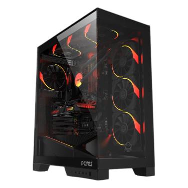 Imagem de Gabinete Gamer PCYES Forcefield FLOW BLACK Vulcan - GFFFBV