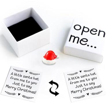 Imagem de Lindo chapéu de Papai Noel, presentes de Natal para amigos, namorado, namorado, presentes engraçados, presentes de inverno para ele, namorado, namorada, caixa de fósforos para mãe e irmã