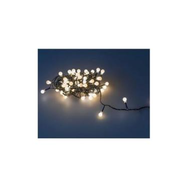 Imagem de Cordão Pisca-Pisca LED 40 Bolinhas, Branco Quente, 4,5 Metros, 110V, Polipropileno, 8 Funções de Iluminação