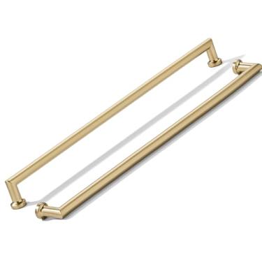 Imagem de khtumeware Puxador de eletrodoméstico 18 polegadas (457 mm) puxadores de armário bronze champanhe, alças de latão quente para gavetas de cozinha e banheiro, ferragens de armários