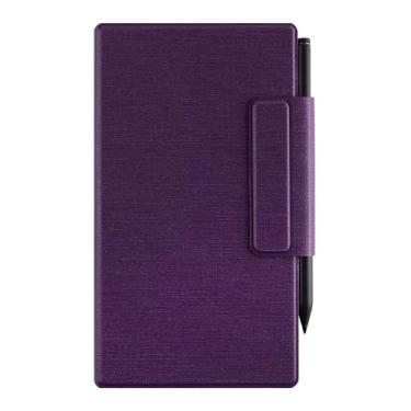 Imagem de BOZHUORUI Capa magnética para notável Paper Pro Move (18,5 cm, lançado em 2025) | Design de fivela de caneta | fina e leve | estilo fólio de livro | Capa de couro PU com hibernar/despertar (roxo