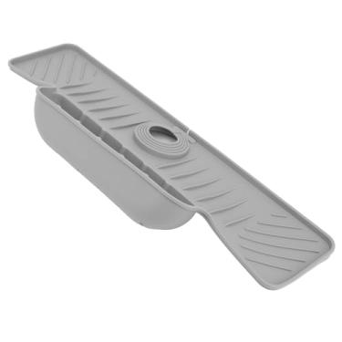 Imagem de Ymiko Tapete de Pia Com Cesto de Armazenamento Protetor de Drenagem de Silicone de Secagem Rápida para Cozinha e Banheiro, Bandeja Impermeável Antiderrapante Com Rack de Secagem, Organizador de