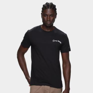 Imagem de Camiseta Tommy Hilfiger American Classics Masculina, Preto, G