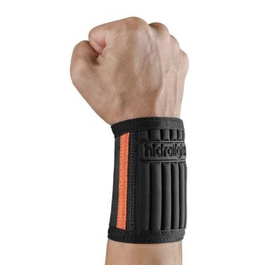 Imagem de Munhequeira Cross Training Ajustável Preta E Laranja