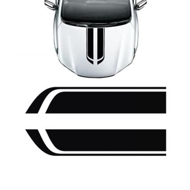 Imagem de Adesivo Faixa Do Capô Tuning Sport Preto Preto