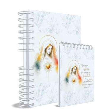Imagem de Agenda Católica 2026 + Bloco de Anotações, Imaculaco Coração de Maria, Dourado, Capa 12