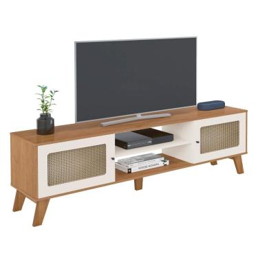 Imagem de Rack Para Tv Até 70 Charlotte Cinamomo/off White Artely Cinamomo/off White