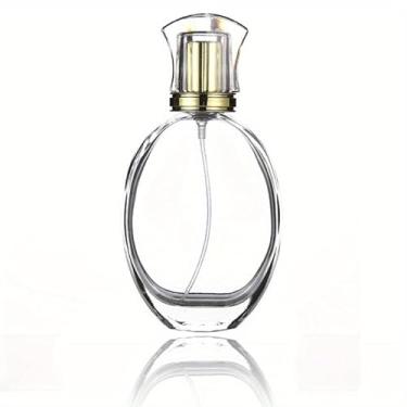 Imagem de Frasco de perfume de grande capacidade de 50 ml, recipientes vazios, portátil, recarregável, atomizador de spray cosmético, subfrasco de viagem, pulverizador ultra névoa (elipse)