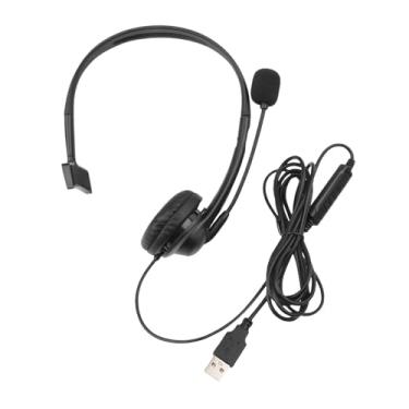 Imagem de Generic Fone de ouvido USB com microfone, fone de ouvido profissional confortável com um único, de com fio para call center e reuniões de trabalho.