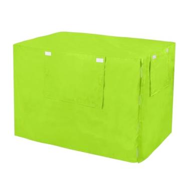 Imagem de Capa de caixa de cachorro verde limão lavável com laterais enroláveis para donos de cães grande