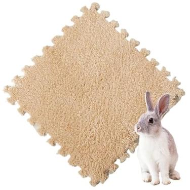 Imagem de Almofada de coelho para coelhos – Brinquedo de enriquecimento durável para acessórios de gaiola e brincadeiras (camelo, 4 peças)