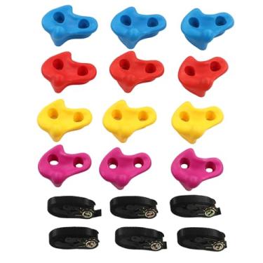 Imagem de Alomejor 12pcs Escalada de Segura As Garotas de Escalada Montarias de Parede para Paredes de árvores de Brincadeira Ao Ar Livre Internas Ginásio
