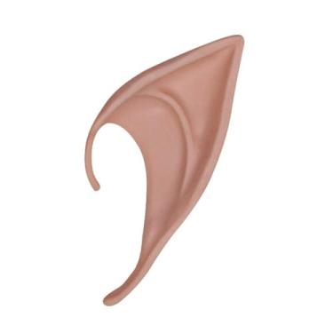 Imagem de Orelhas de Elfo para Cosplay, Látex, 10cm, Nude, 30g, Festa Fantasia de Halloween