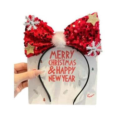 Imagem de Tiara De Natal Com Laço Da Minnie Para Mulheres, Acessório De Cabelo P