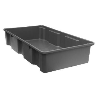 Imagem de Caixa Organizadora 32 Litros Multiuso Longa Retangular Cinza - Presto