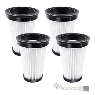 Imagem de Unikstone Pacote com 4 filtros Hepa de substituição compatíveis com aspirador de pó sem fio Iwoly, modelo C150. Filtros laváveis funcionam no aspirador vertical Iwoly 18000Pa.