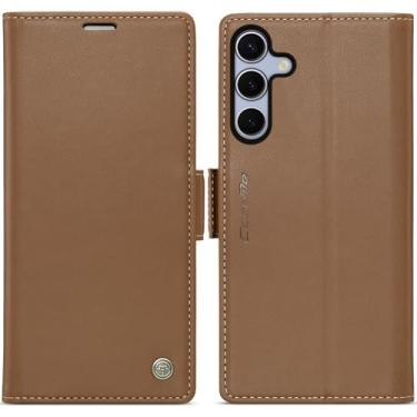 Imagem de WJXEXRS Capa carteira para Samsung Galaxy S26, elegante capa flip de couro PU com [bloqueio RFID] [suporte para cartão] [função de suporte] capa protetora à prova de choque para Samsung Galaxy S26 6,2