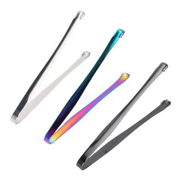 Imagem de Yinhing Conjunto de Pinças de Gelo de Aço Inoxidável de 3 Cores Com Alça Pinças de Gelo Próprias para Máquina de Lavar Louça para Uso na Cozinha Ideal para Servir Ovos, Resfriar Bebidas e Manusear