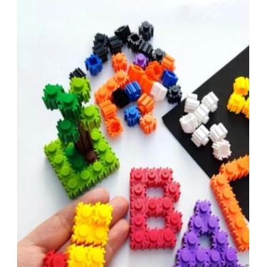 Imagem de Brinquedo Educativo Blocos Montar Colorido Mini Craft 51 Pcs