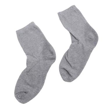 Imagem de Dioche Meias de Calcanhar Em Gel Hidratante, Meias de Algodão Macio, Panturrilha Com Gel Embutido para Calcanhares Secos e Rachados, Cuidados Com a Pele, Relaxamento Em Casa, 4 (Cinza)