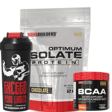 Imagem de Kit Optimum Isolate Whey Protein 2kg + BCAA 100g + Power Creatina 100g - Bodybuilders