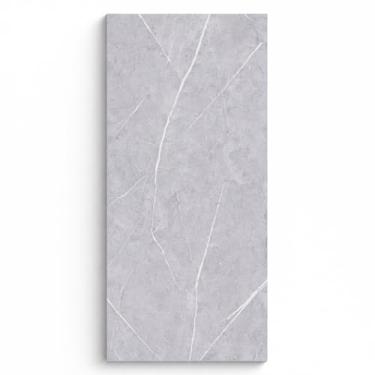 Imagem de Placas Adesivas Mármore 3D Autocolantes Kit com 50 Unidades Revestimento Decorativo Lavável para Parede, Quarto, Sala e Banheiro 30cm x 60 cm (Mármore Cinza Pietra, 30cm x 60cm)