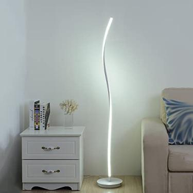 Imagem de Luminária de chão LED moderna, luminária de pé para sala de estar, iluminação brilhante, luminária alta para quartos e escritórios - regulável, luminária de chão contemporânea para interiore