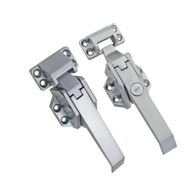 Imagem de Armário a vapor de liga de zinco para congelador e fechadura de maçaneta de porta selada comumente usado equipamento elétrico industrial 1 peça (com trava)