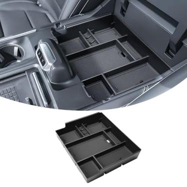 Imagem de HGWEI Organizador de console central compatível com acessórios internos Ford Expedition 2025 para apoio de braço, bandeja de inserção de compartimento de camada dupla, serve apenas com console central