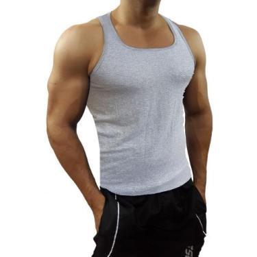 Imagem de Regata Masculina Básica Lisa Tank01 Sjons, Cinza claro, gg