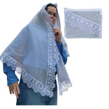 Imagem de Véu CCB Com Aplicaação Nas Costas Formato:Retangular - Meu Véu, Retang