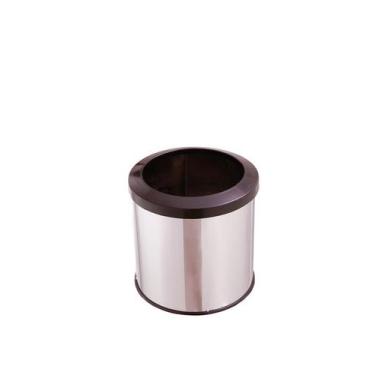 Imagem de Cesto De Lixo Lixeira Inox 20 Litros Aro Esmaltado Banheiro - CM Desig